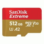 SANDISK EXTREME - CARTE MÉMOIRE FLASH - 512 GO - MICROSDXC UHS-I