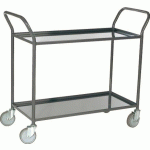 SERVANTE TÔLÉE FORCE 200 KG - 2 PLATEAUX 935 X 435 MM - FIMM - MANUTAN COLLECTIVITÉS