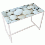 TABLE RÉUNION HAUTE EASY OFFICE 6 PERS. PLATEAU DÉCOR GALETS - MANUTAN COLLECTIVITES