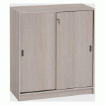 ARMOIRE HARMONIE / EXCELLENS H 100 X L 90 X P 44 CM CORPS ET PORTES COULISSANTES CHÊNE GRIS