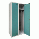 ARMOIRE SÉCHANTE IS 2 COLONNES À CLÉ TURQUOISE - MANUTAN COLLECTIVITÉS