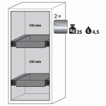 ARMOIRE SÉCURITÉ S-PEGASUS-90 S90.129.060.WDAC GRIS CLAIR - ASECOS