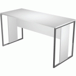 BUREAU PIEDS MÉTAL RAZOR - 140CM - BLANC/ANTHRACITE - ARTARREDI