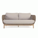 CANAPÉ CATALINA 3 PLACES EN CORDE BEIGE ET BOIS MASSIF D'ACACIA 170 CM