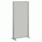 CLOISON B-ZEN BOIS CADRE GRIS ARGENT L 81 X H 160 CM SANS PIÈTEMENT GRIS