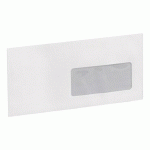 ENVELOPPE 110 X 220 MM CLAIRALFA CLAIREFONTAINE 90 G AVEC FENÊTRE 45 X 100 MM BLANCHE - BOÎTE DE 250