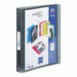LOT DE 12 - CLASSEUR SOUPLE PERSONNALISABLE - 4 ANNEAUX - A4 - DOS 3,5 - PROPYGLASS VIQUEL - NOIR