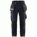 PANTALON DE TRAVAIL ARTISAN STRETCH MARINE FONCÉ/NOIR TAILLE 40 - BLAKLADER