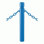 POTELET AGGLO Ø 102 MM À CHAINES 2 ANNEAUX - ZINC BLEU 5010 - PROCITY