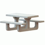 TABLE-BANCS BÉTON RIO BLANC SABLÉ 150 M