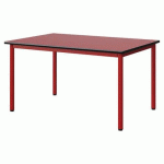 TABLE MALIBU 120X80 T4 4P ST ANTIB ROUG U321/NOIR ROUGE 3020