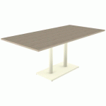 TABLE MENORCA 180X90 T6 ÉP. 24MM STRAT ABS CHÊNE B./1013 - MOBIDECOR