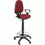 TABOURET AYNA BRAS FIXE - ROUE POUR PARQUET - BORDEAUX - PIQUERAS Y CRESPO