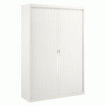 ARMOIRE À RIDEAUX DÉMONTABLE LARGEURS SPÉCIFIQUES L 140 X P 45 X H 200 CM CORPS BLANC / RIDEAUX BLANC