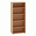 BIBLIOTHÈQUE HAUT BOIS H 183 X L 80 CM CHÊNE CLAIR SHINY