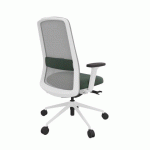 CHAISE DE BUREAU ROCKIT BLANCHE - VERT FONCÉ