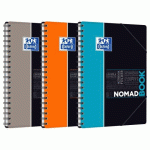 LOT DE 5 - CAHIER OXFORD ETUDIANTS NOMADBOOK B5 GRANDS CARREAUX SEYÈS 160 PAGES RELIURE SPIRALE COUVERTURE POLYPRO COLORIS ASSORTIS
