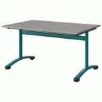 TABLE MALIBU 120X80 T4 DL STRA ABS BÉTON F186/BLEU 5018