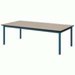 TABLE MALIBU 160X80 T1 4P STRA ACACIA/NOIR BLEU 5025
