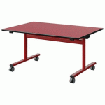 TABLE MALIBU RAB. 120X80 T3 DL ST ROUGE U321/NOIR ROUGE 3020