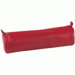 CUIR TEINTE TROUSSE RONDE Ø5,5X22 CM - ROUGE - LOT DE 6