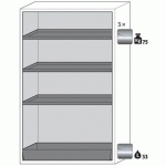 ARMOIRE SÉCURITÉ S-PHOENIX-90 S90.196.120.FDAS BLANC - ASECOS