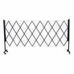 BARRIÈRE DE SÉCURITÉ EXTENSIBLE 3 M NOIRE AVEC ROULETTES - VISO