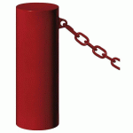 BORNE BARCELONE Ø 22 CM 1 ANNEAU - ZINC ROUGE FONCÉ 3004 - PROCITY