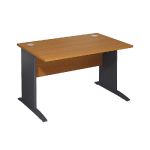 BUREAU DROIT EVOLUTION - L. 120 X P. 80 CM - PLATEAU 'CÈDRE' - PIEDS L 'CÈDRE'.