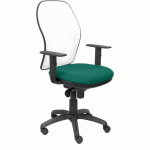 CHAISE JORQUERA ACCOUDOIRS RÉGLABLES BLANC/VERT ÉMERAUDE - PIQUERAS Y CRESPO