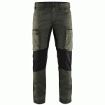 PANTALON DE TRAVAIL SERVICES STRETCH VERT ARMÉE/NOIR TAILLE 56C - BLAKLADER