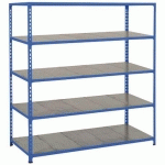 RAYONNAGE RAPID 2 5 TABLETTES METAL 1980X1525X305 BLEU - MANUTAN EXPERT