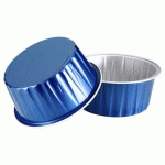 RÉCIPIENT PÂTISSERIE 125 ML Ø8.5X3.5 CM ALUMINIUM BLEU (VENDU PAR 100)