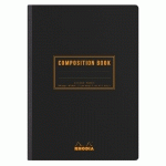 RHODIA CLASSIC COMPOSITION BOOK A5 LIGNÉ+M 7 MM 160 PAGES 80G NON MICROPERFORÉ - NOIR - LOT DE 5