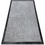 TAPIS EN CORDE SIZAL FLOORLUX 20401 CADRE ARGENTIN / NOIR GREY 120X170 CM