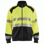 SWEAT ZIPPÉ HAUTE-VISIBILITÉ JAUNE FLUORESCENT/NOIR TAILLE L - BLAKLADER