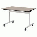 TABLE MALIBU RAB. 120X80 T5 DL ST ANTIB ACACIA/NOIR BLC 9016