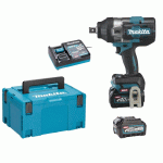 BOULONNEUSE À CHOCS 40V + 2 BATTERIES 2,5AH + CHARGEUR RAPIDE + MAKPAC 3 - MAKITA - TW001GD201