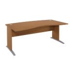 BUREAU DIRECTION EVOLUTION 2 - L. 180 X P. 90 CM - PLATEAU 'MERISIER' - PIEDS L 'MERISIER'.