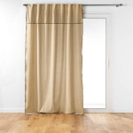 JARDIBRICODECO - RIDEAU VOILAGE SURFILÉ PASSANTS CACHÉS - BEIGE - 140X240 CM - COTON