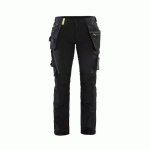 PANTALON DE TRAVAIL ARTISAN STRETCH 4D FEMME NOIR/JAUNE FLUO C42 - BLAKLADER