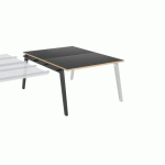 PÔLE DE 2 BUREAUX SUIVANTS EDEN ARCHE + GOULOTTE L 120 CM CARBONE PIÈTEMENT CARBONE