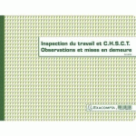 REGISTRE DE L'INSPECTION DU TRAVAIL ET DU C.H.S.C.T. 16 PGES - EXACOMPTA