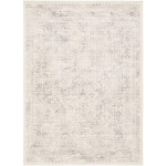 TAPIS DE SALON À POILS COURTS ET DOUX TAPIS PERSAN VINTAGE ORIENTAL IVOIRE ET GRIS 160 X 215 CM - SURYA