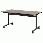 TABLE MALIBU RAB. 160X80 T5 DL ST CHÊNE 1146/NOIR NOIR 9005