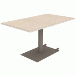 TABLE MANO MOB RÉG. 140X80 STR ALA ÉRABLE G. BLC PAST/NOISET - MOBIDECOR