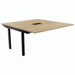 TABLE RÉUNION SUIVANT ASTRO ARCHE 160 X 163 CHÊNE VIEILLI/NOIR - BURONOMIC