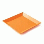 ASSIETTE CARREE 19 CM MELAMINE ORANGE