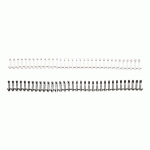 BAGUETTE RELIURE ANNEAUX MÉTAL 7.9 MM BLANCHE - BOÎTE DE 100