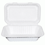 BOXES 1 COMPARTIMENT BIONIC 1 L 16.5X22.5X6.4 CM CELLULOSE BLANC (VENDU PAR 200)